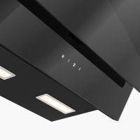 Наклонная вытяжка TEMPER 50 BK, черный