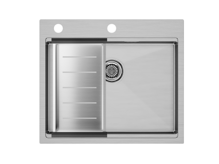 Комплект: Мойка KRONER-PRO 59 + коландер ADVANCE в цвет мойки PM705951-BS+A405-BS