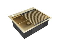 Комплект: Мойка KRONER-PRO 59 + ролл-мат PRO в цвет мойки PM705951-BG+R405-BG