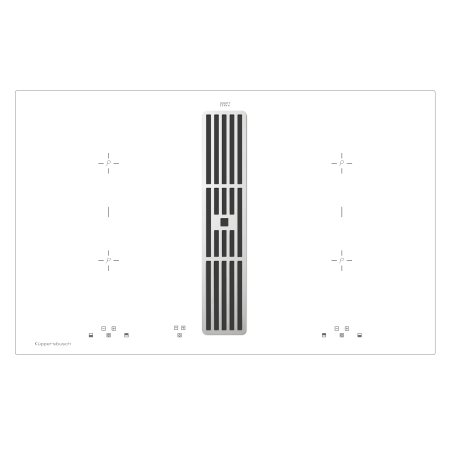 Индукционная варочная панель с вытяжкой KMI 8500.0 WR Silver Chrome