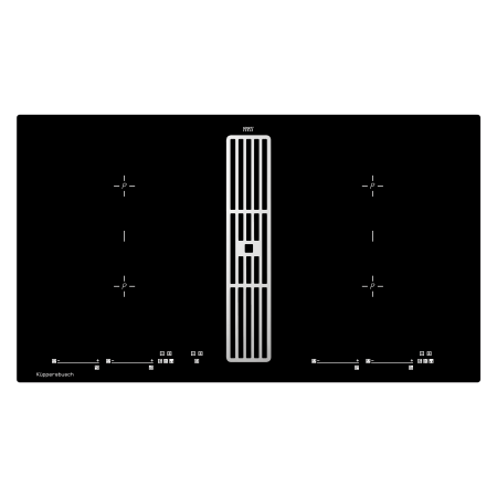 Индукционная варочная панель с вытяжкой KMI 9800.0 SR Silver Chrome