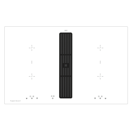 Индукционная варочная панель с вытяжкой KMI 8500.0 WR Black Velvet