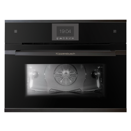 Компактный духовой шкаф с паром CBD 6550.0 S2 Black Chrome